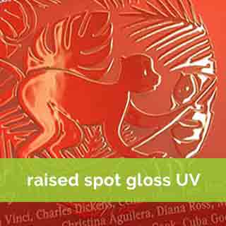 raised spot gloss UV printing
