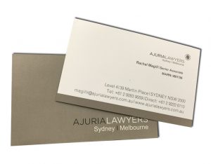 ajuria lawyers business cards front and back
