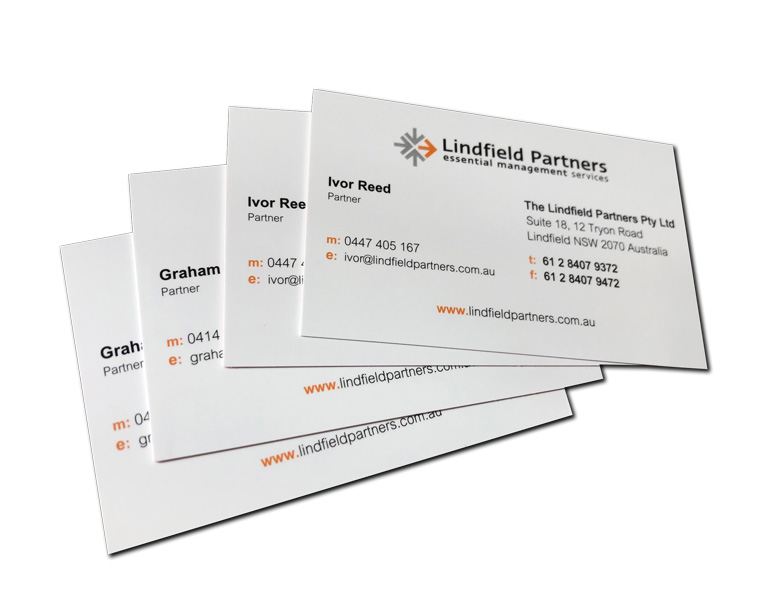 smooth matt business cards 300gsm single sided print