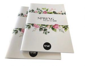 Full colour booklets with thick cover, saddle stitched to A4 portrait Catalogues