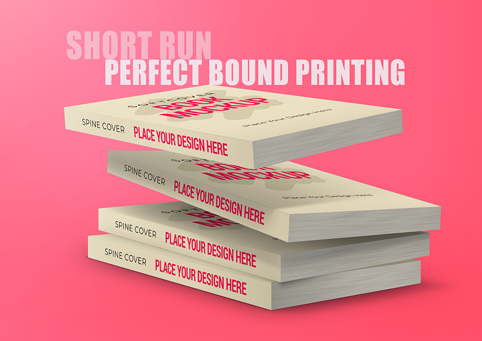 Short Run Perfect Bound Books, Catalogue and Brochure Printing, Landscape and Portrait.