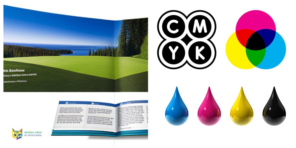 DL landscape booklet printing 4 colour process, CMYK short run printing full colour